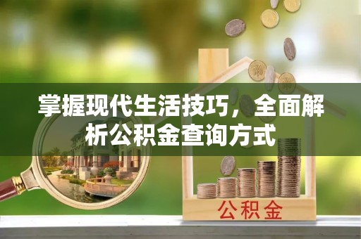昌黎掌握现代生活技巧，全面解析公积金查询方式