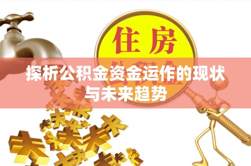 昌黎探析公积金资金运作的现状与未来趋势